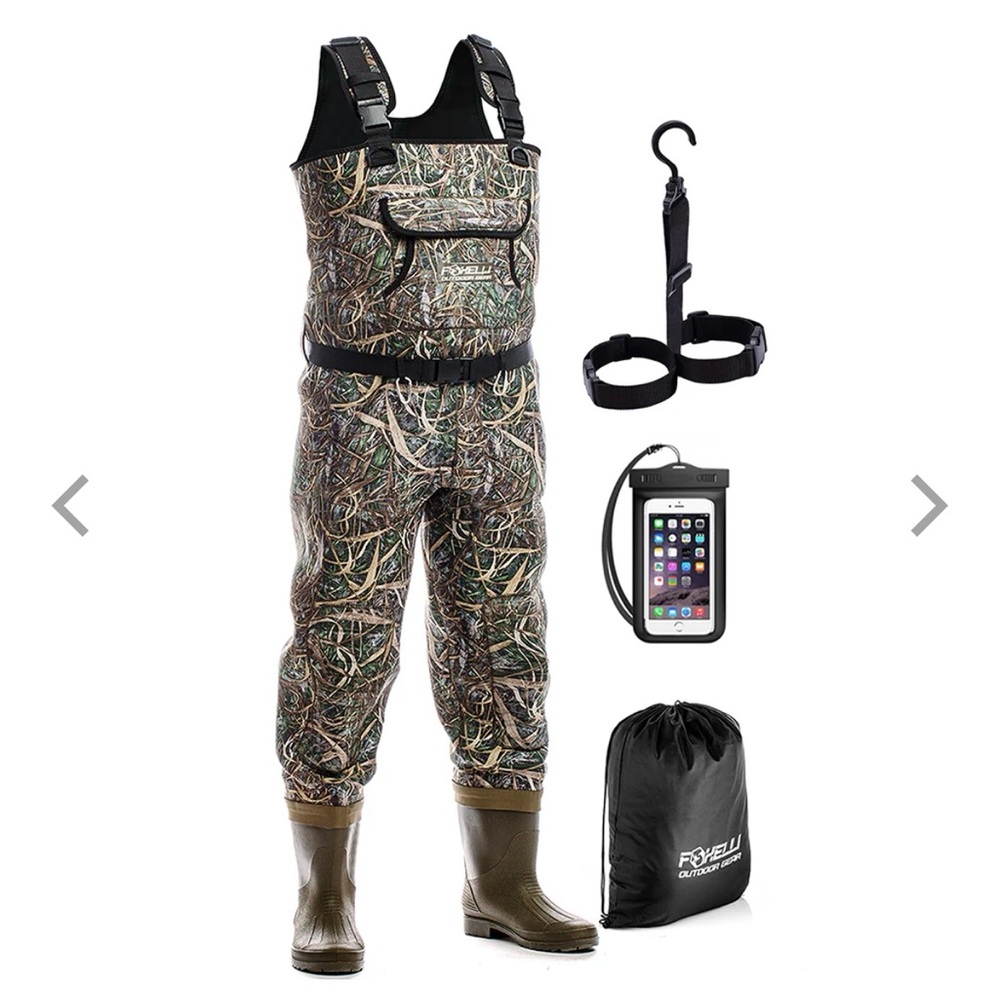 FOXELLI NEOPRENE CHEST WADERS XXL/SIZE 14 BOOTS - New in box